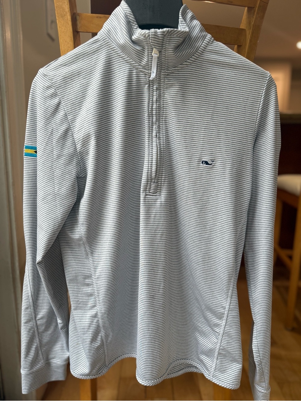 🐳 vineyard Vines Woman's Microstripe Sankaty Half Zip Pullover 🐳